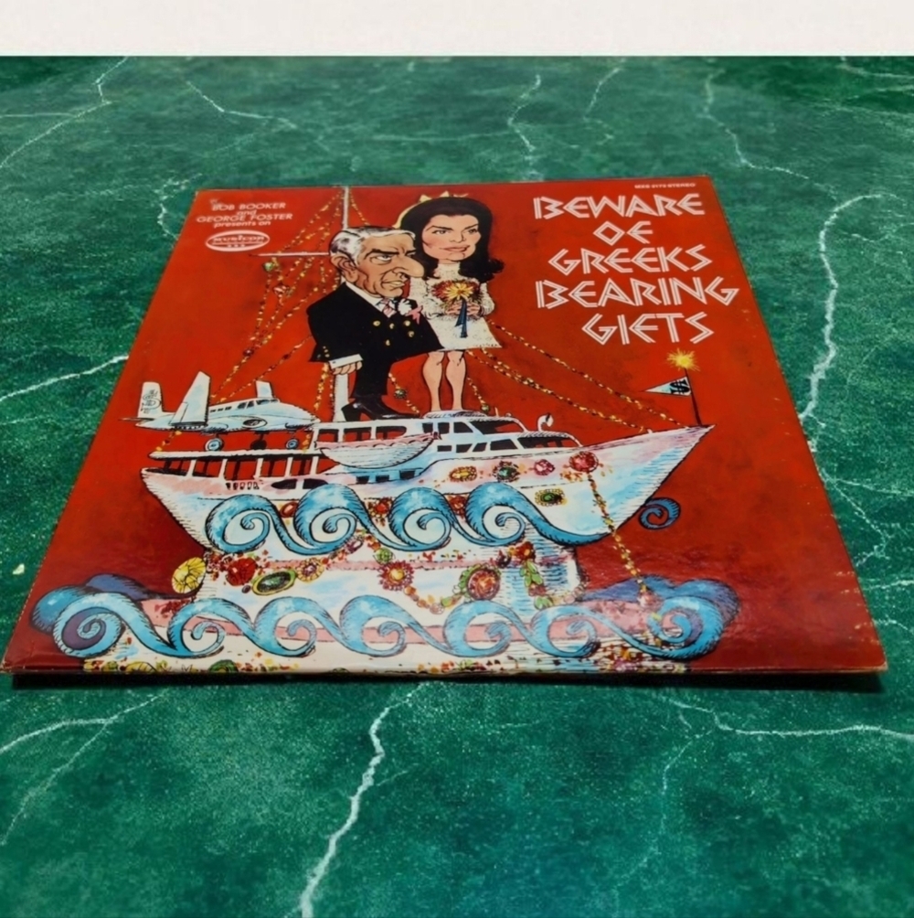 Jackie O Aristotle Onasis Beware of Greeks Bearing Gifts Parody Vinyl Record